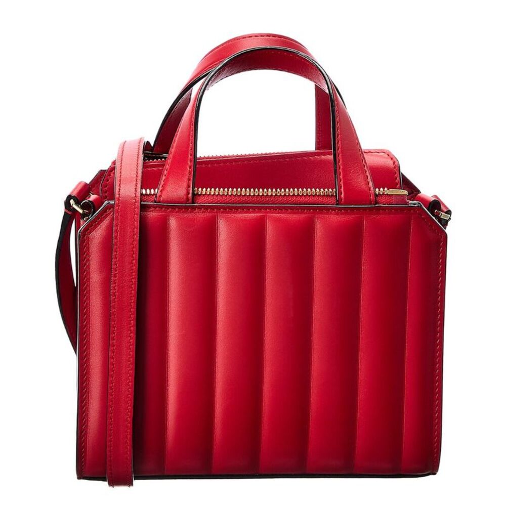 Valextra Passepartout Mini Leather Tote, Red